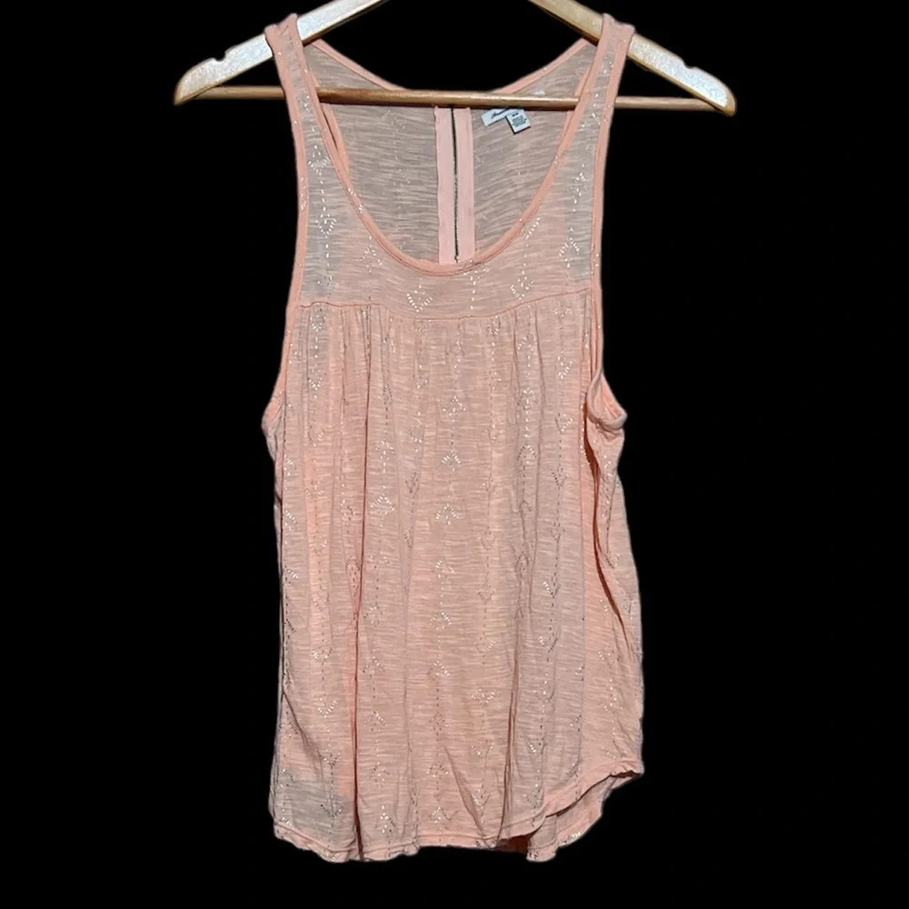 🌸 American Eagle Peach Pink Tank Top – Medium – Preloved 🌸